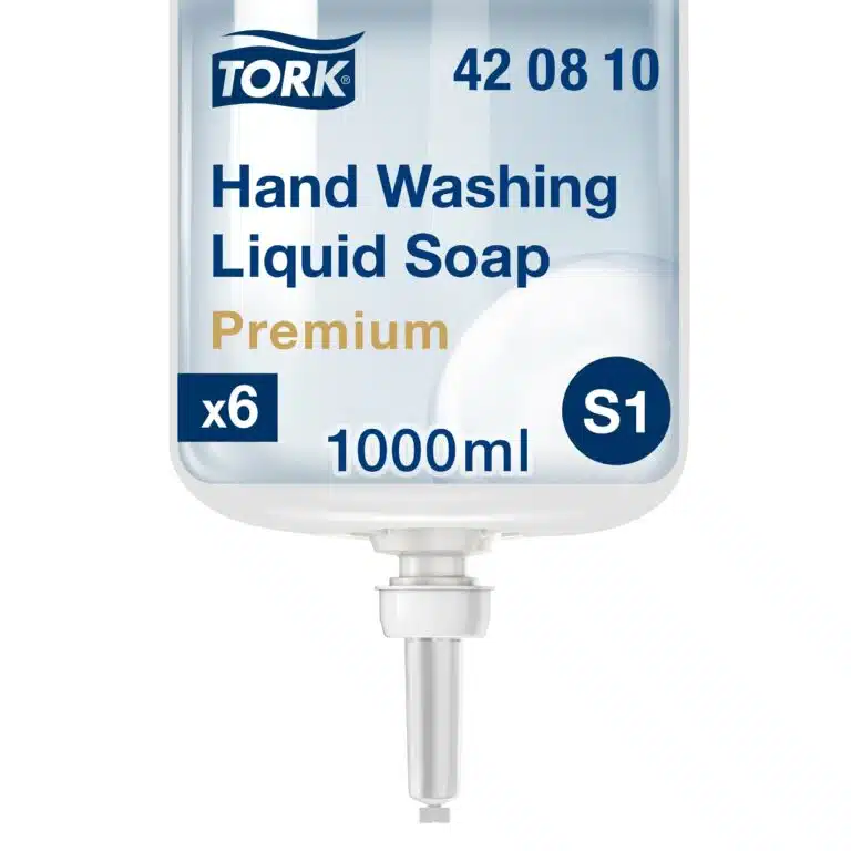 Picture of Tork Fragrance-Free Hand Washing Liquid Soap S1/S11, Fat Dissolving, 6 x 1000ml, 420810