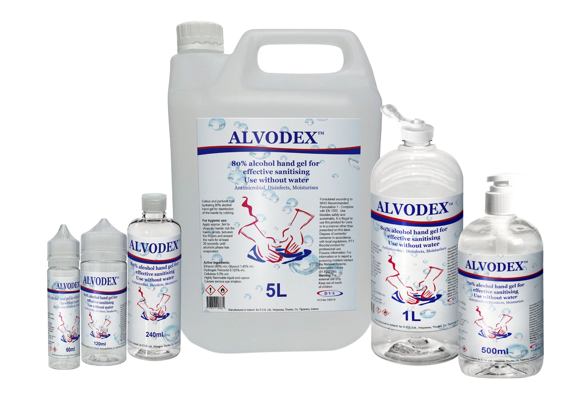 Picture of Alvodex Alcohol Hand Sanitizing Gel 1x500ml