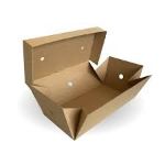 Picture of Large Premium Double  Burger Box, Kraft Brown Corrugated, 100pk