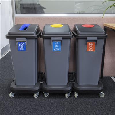 Picture of 60L Recycling Dolly Bin Kit   H:75xD:48xW:100cm (3 bins 1 set)