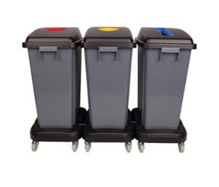 Picture of 60L Recycling Dolly Bin Kit   H:75xD:48xW:100cm (3 bins 1 set)