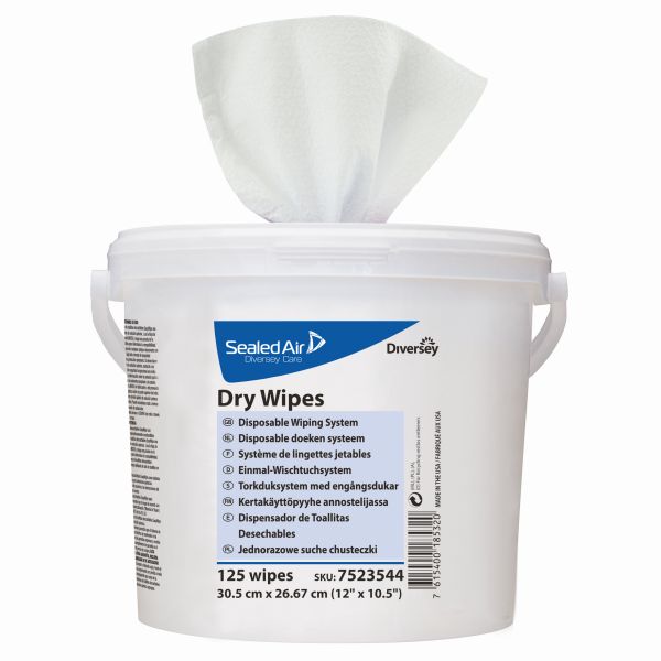 Picture of DI Disposable Dry Wipes Bucket 6x125 Diversey