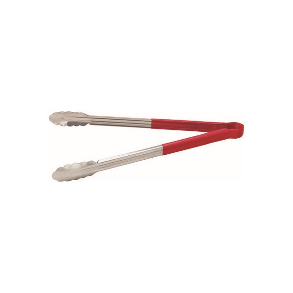 Picture of Stainless Steel Serving Tongs 16" (40cm) Red