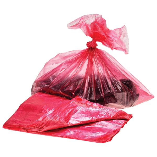 Picture of Premium Alginate Water Soluble Red Laundry Bag