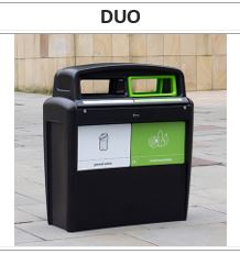 Picture of Evolution City DUO Bin 1074x956x430cm-  2 compartment