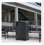 Picture of Rubbermaid Commercial Black Waste Bin  132.5L 