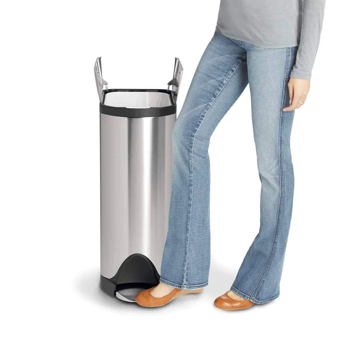 Picture of SimpleHuman 30L S/Steel Butterfly Pedal Bin