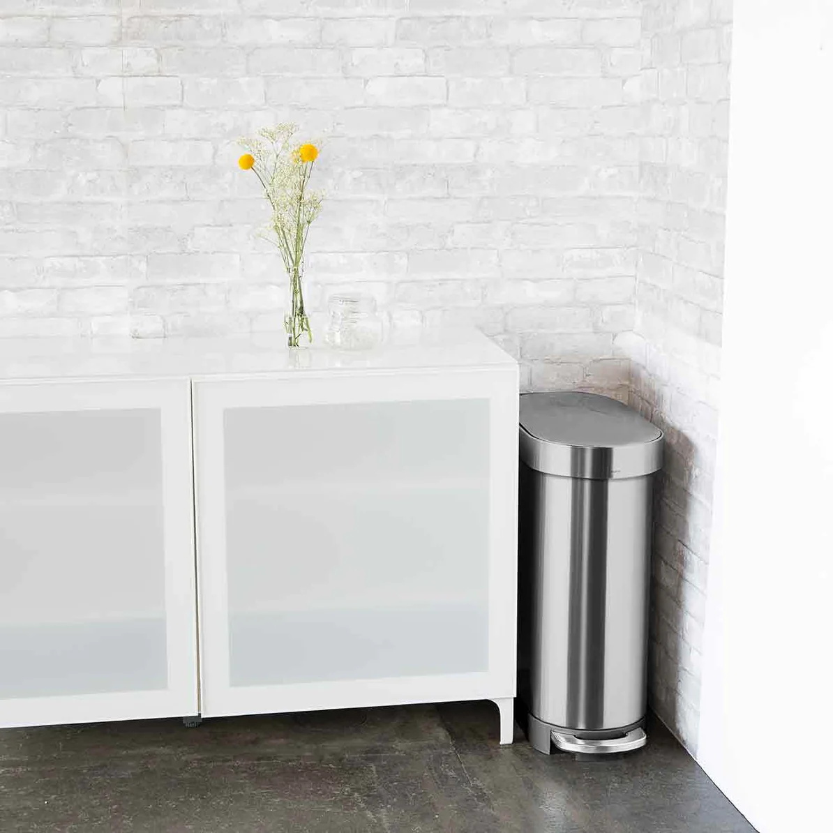 Picture of SimpleHuman 45L S/Steel Slim Step Can (bin)