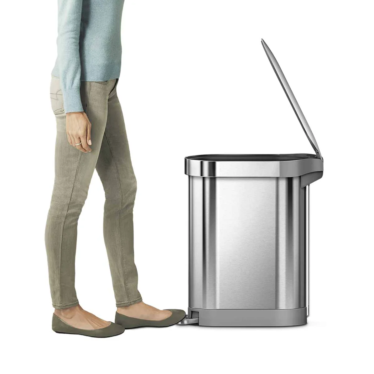 Picture of SimpleHuman 45L S/Steel Slim Step Can (bin)