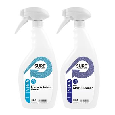 Picture of SURE Glass / Interior & Surface Cleaner Empty Spray bottles 6x1pc - Spray bottle 750 ml Opus trigger blue, empty for SURE Glass & Surface Cleaner
