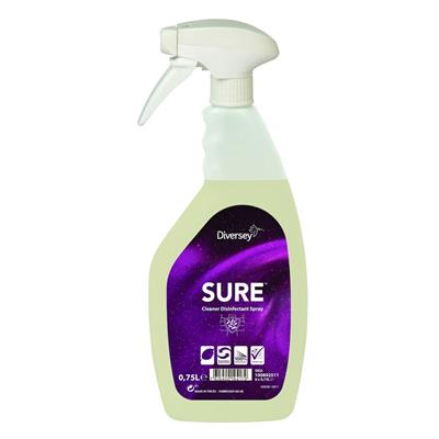 Picture of SURE Cleaner Disinfectant Spray 6x0.75L - Plant based ready to use cleaner disinfectant