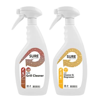 Picture of SURE Grill Cleaner & Degreaser Empty Spraybottles 6 Pack