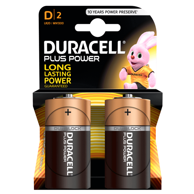 Picture of SINGLE - CD2 DURACELL PLUS D MN1300 BATTERIES