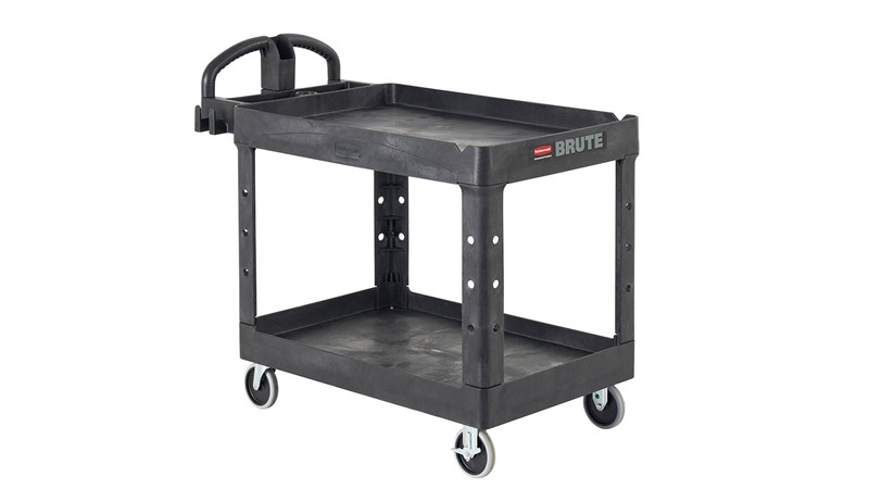 Picture of Rubbermaid Heavy-D Ergo Utility Cart MEDIUM Black