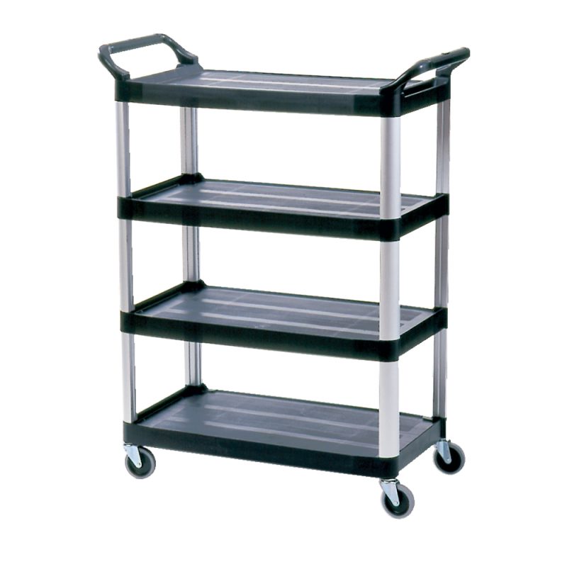 Picture of Rubbermaid X-Tra 4-shelf Service Cart Black