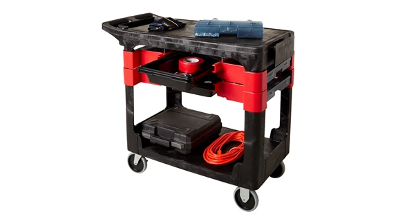 Picture of TRADES CART WITH 5" CASTERS, INCLUDES 2 PARTS BOXES AND 4 PARTS BINS, BLACK