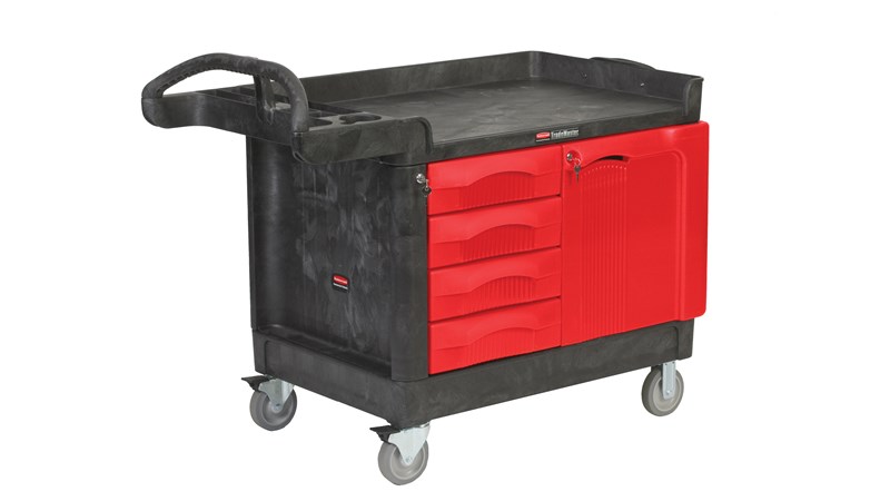 Picture of TRADEMASTER® CART WITH 4-DRAWERS AND CABINET, SMALL