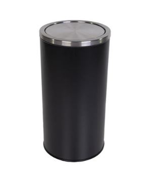 Picture of 38L Swing bin Brushed Stainless Steel with black base