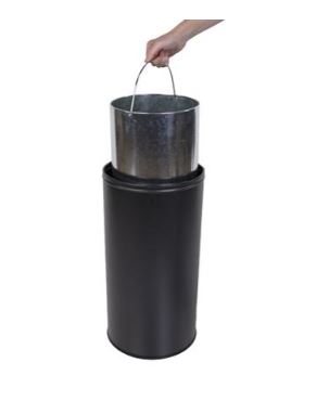 Picture of 38L Swing bin Brushed Stainless Steel with black base