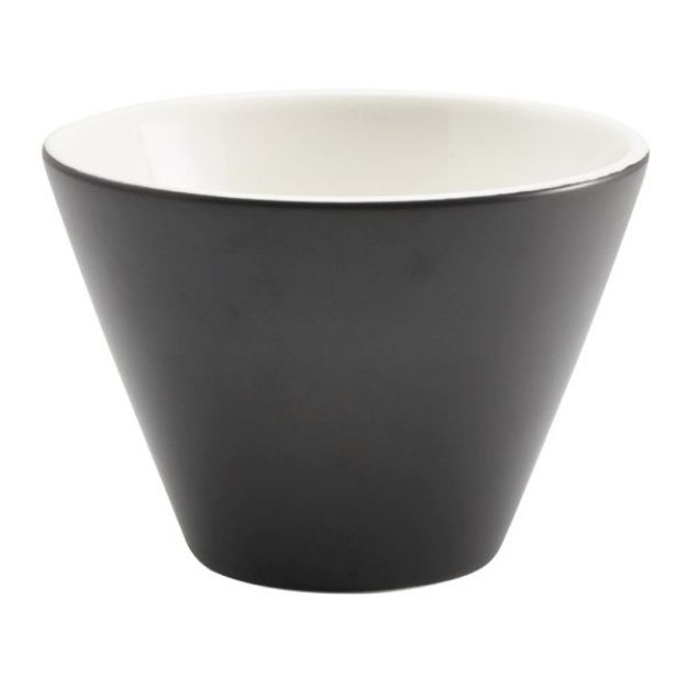 Picture of GenW Porcelain Matt BLACK Conical Bowl 12cm