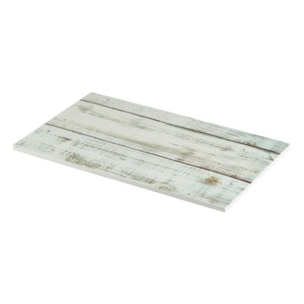 Picture of White Wash Wood Effect Melamin Platter GN 1/4