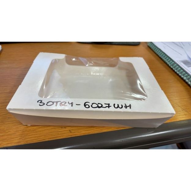 Picture of White Large Short Life Food salad Tray with window 360pk 36oz