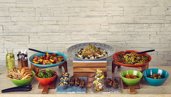 Picture of Blue Marrakesh Melamine GN1/1 Slab 