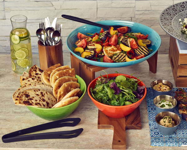 Picture of Light Blue Glazed Melamine Casablanca Bowl 38 x 4.5cm 380 x 45mm (Dia x H) 3.5L