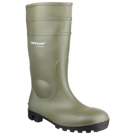 Picture of Dunlop Protomaster Safety Wellington, Green UK 7 or 43 Last pair