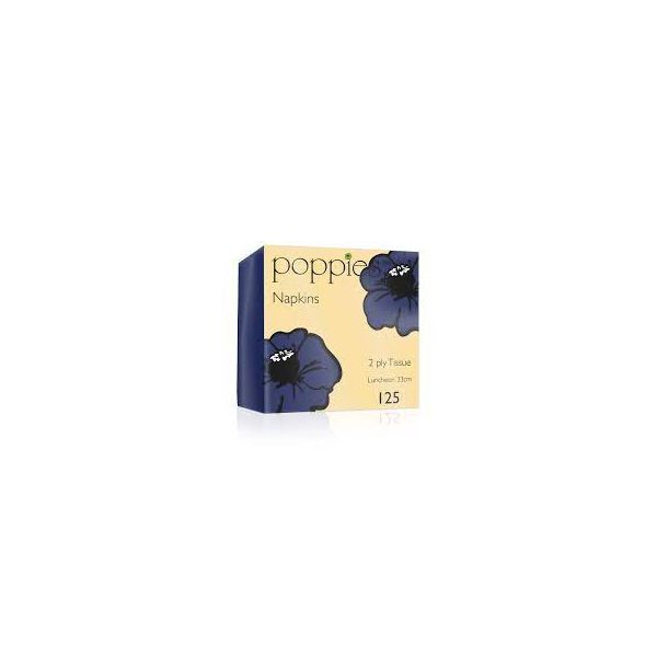 Picture of Poppies Navy Blue  Napkin 2ply 33cm (2000)